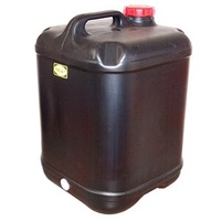 25L Plastic Rectangular Drum - Black - Dangerous Goods
