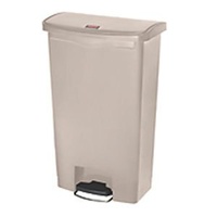 Bin - Waste - Step On Pedal Bin - Slim Jim - 68 litre - Beige