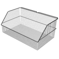 Storage Bin - Chrome Wire Basket - 415 x 225 x 170