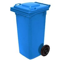 120L HDPE Wheelie Waste Bin - Blue - Food Grade - Australian Made