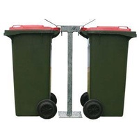 Wheelie Bin Security Stand - Base Plate - 2 Bin - Suits 140 & 240 litre Bins