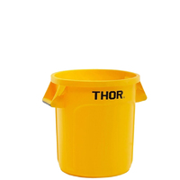 60L Thor Utility Plastic Container Round Bin - Yellow
