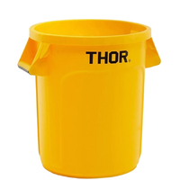 208L Thor Utility Plastic Container Round Bin - Yellow