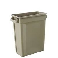 60L Svelte Slim Rectangular Plastic Bin - 507W X 272D X 632H - Beige