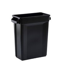60L Svelte Slim Rectangular Plastic Bin - 507W X 272D X 632H - Black