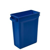 60L Svelte Slim Rectangular Plastic Bin - 507W X 272D X 632H - Blue