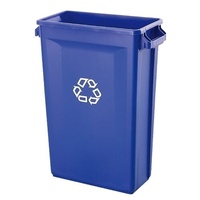 87L Svelte Slim Plastic Recycling Container - 507W X 272D X 756H - Blue