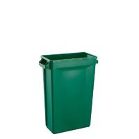46L Svelte Slim Rectangular Container Waste Bin - Green