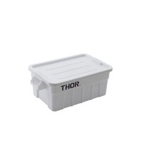 53L Thor Plastic Storage Tote Container With Lid - White