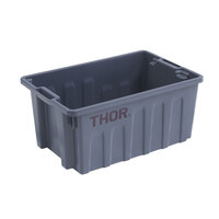40L Thor Stackable Storage Tote Rectangular Bin - Grey