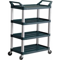 135KG 4 Deck Service utility Trolley Cart - Black