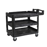 230kg Rated 3 Tier Heavy Duty Utility Cart - 1150 x 640 x 980mm