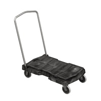 Foldable Utility Trolley, 230kg Rated Capacity - Black