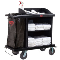 Grandmaid Fine Housekeeping Cart - 124 x 55.9 x123cm - Black