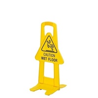T Frame Workplace Safety Sign "Caution Wet Floor" - Yellow