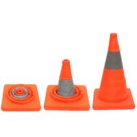 Collapsible Traffic Cone - Reflective Orange- 700mm High