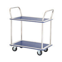 220KG 2 Deck Trolley - Vinyl Top - 785 x 485mm - Chrome