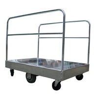 450KG Heavy Duty Steel Platform Stock Trolley - Galvanised - 1140 x 800mm