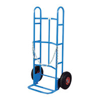 220KG Heavy Duty Handtruck Drum Trolley - 250mm Puncture Proof Wheels