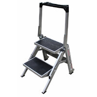 150kg Rated Little Monstar Aluminium Single Sided Step Ladder - 0.5m - 2 Step