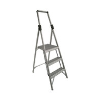 Indalex 3 Steps 120kg Rated Aluminium Single Sided Step Ladder - 0.9m - Slimline