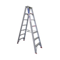 Indalex 7 Steps Trade Aluminium Double Sided Step Ladder - 2.1m - 120kg Rated