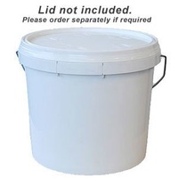 4L Plastic Round Paint Chemical Container Can - Metal Handle - White