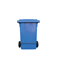 80L Industrial Wheelie Waste Bin With Lid Lifter - Blue