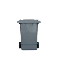 80L Industrial Wheelie Waste Bin With Lid Lifter - Grey