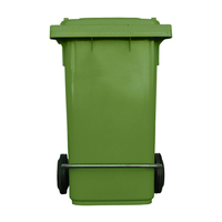 240L Industrial Wheelie Waste Bin With Lid Lifter - Green