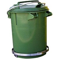 35L Industrial Wheelie Waste Bin With Lid Lifter - Green