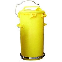 Bin - Waste - Foot Pedal Bin - Lid Lifta - 50 litre - Yellow