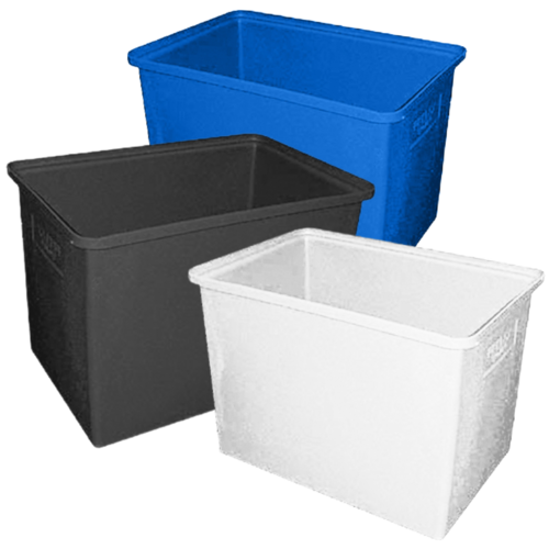 600L Plastic Rectangular Rotomould Bin - 1200 x 700 x 750mm