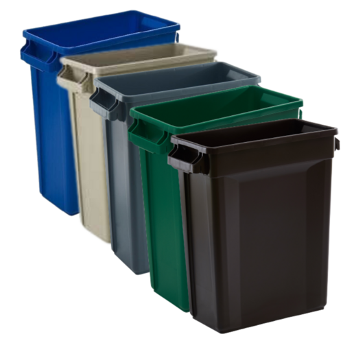 60L Svelte Slim Waste Bin - 507 X 272 X 632mm(excluding Handle Size)