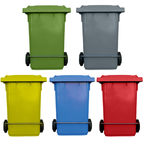 80L Industrial Wheelie Waste Bin With Lid Lifter
