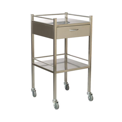 Stainless Steel Dressing Clinicart Trolley Instrument - 1 Drawer - 600 x 490mm