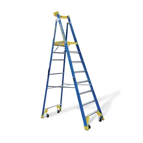 Bailey 3-12 Steps P170 Fibreglass Platform Step Ladder Job Station - 170kg Rated