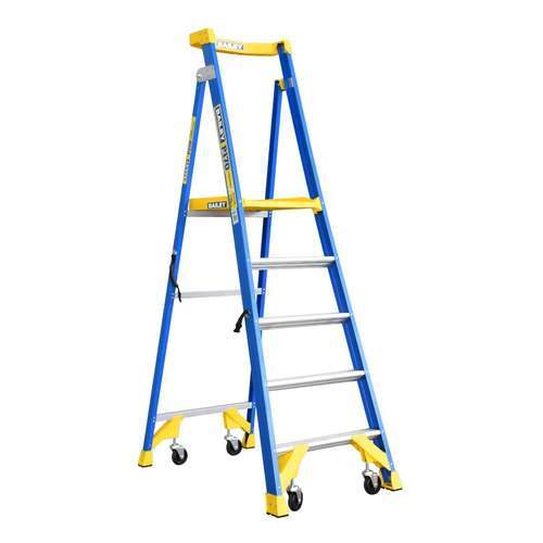 Bailey 5 Steps P170 Fibreglass Platform Step Ladder Job Station - 170kg Rated - 1.5m