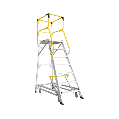 Bailey 7 Steps 200kg Rated Ladderweld Order Picking Aluminium Ladder - 2m