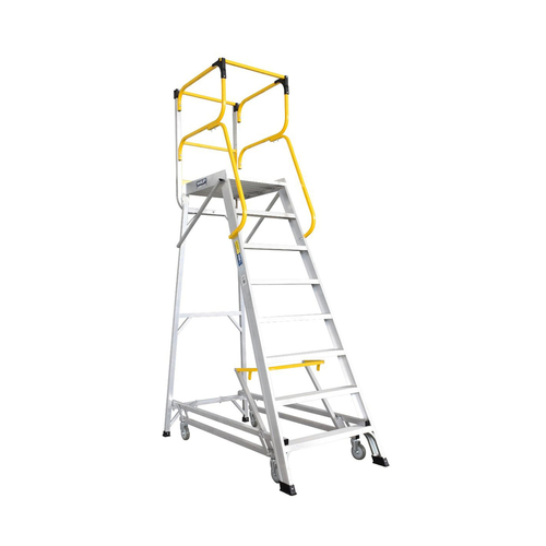 Bailey 8 Steps 200kg Rated Ladderweld Order Picking Aluminium Ladder - 2.2m