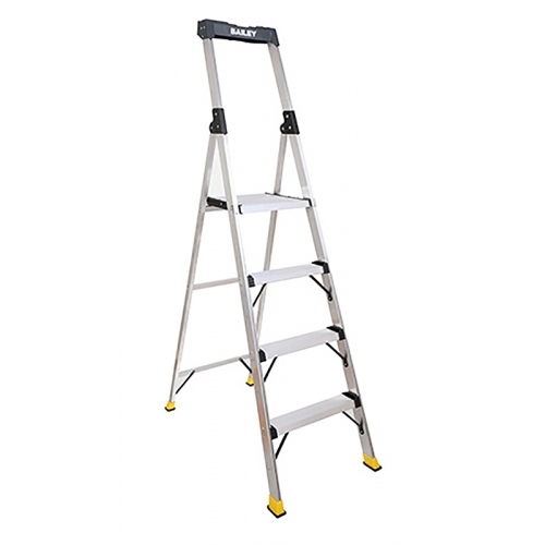 Bailey 120kg Rated Aluminium Single Sided Step Ladder 4 Step 1.1m
