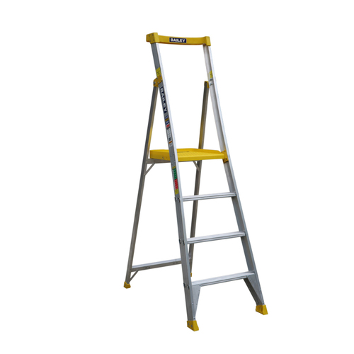 Bailey 170kg Rated Punchlock PFS Professional Aluminium 4 Step Platform Ladder - 1.14m