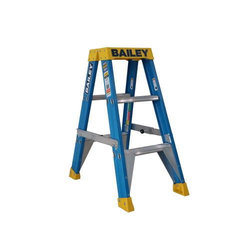 Bailey 150kg Rated 3 Step RFDS Fibreglass Double Sided Ladder