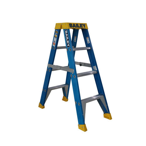 Bailey 150kg Rated 4 Step RFDS Fibreglass Double Sided Ladder