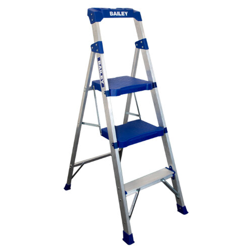 Bailey 135kg Rated 3 Step TRADE LYTE Twin Aluminium Platform Stepladder