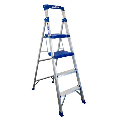 Bailey 135kg Rated 4 Step TRADE LYTE Twin Aluminium Platform Stepladder