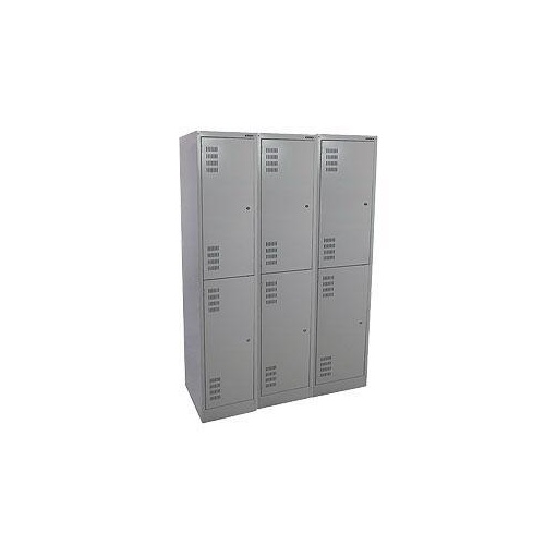 Locker - Steel - Brownbuilt (375) -1125 x 450 x 1800mm - 2 Tier - Bank of 3