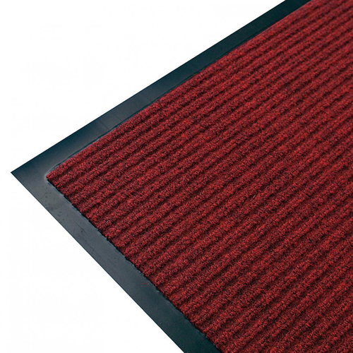 Anti Slip Ribbed Entrance Floor Mat - PVC - 600 x 900mm - Red