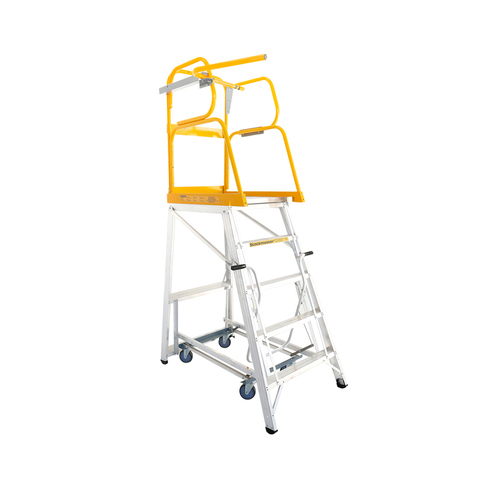 Stockmaster 150kg Rated Mobile Work Platform Ladder Navigator PRO - 3.2m