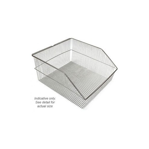 Storage Bin - EasyFit Chrome Wire Basket - W05 -108 x 113 x 60 mm